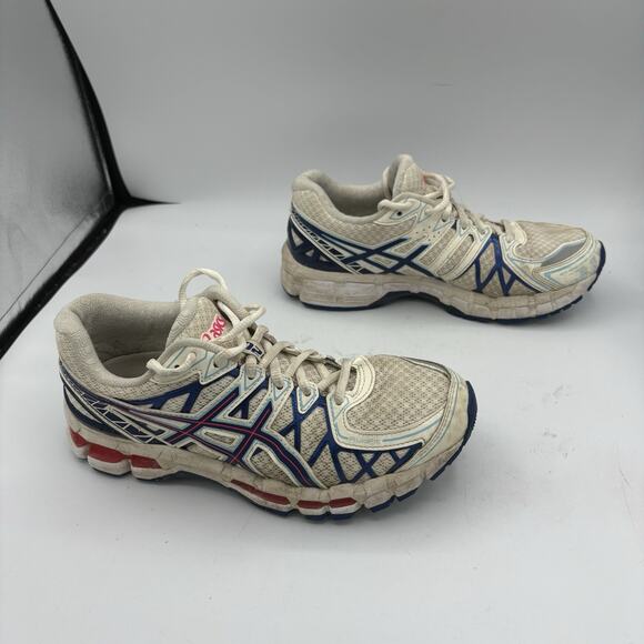 Asics Sneakers Mens Size 6.5 Sportstyle Gel-Kayano 20 Creme Deep Marine Running - Picture 8 of 10
